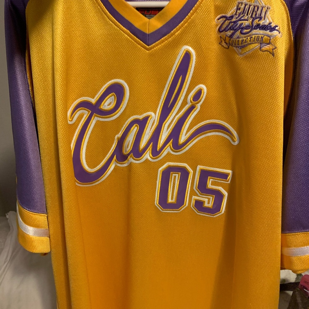 Throwback FUBU Cali Jersey in Lakers purple/gold